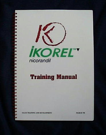 A sample of our work.  A training manual for Rhne-Poulenc Rorer / Merck